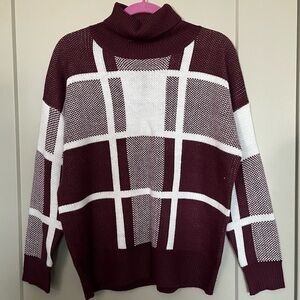 Patterned Turtleneck